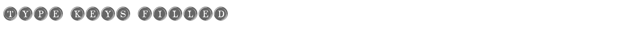Sample characters Type Keys Font
